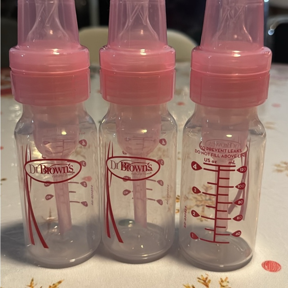 Dr. Brown's Pink Baby Bottles - Set of 3